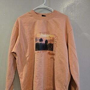 Peach Graphic Sweatshirt